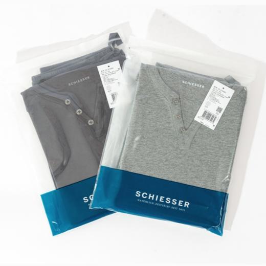 【全棉居家外穿】SCHIESSER舒雅男装圆领短袖五分裤100%棉绅士领可外穿基本家居服套装35/21048H 商品图2