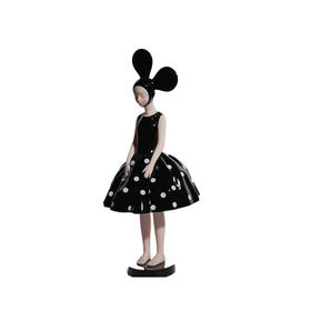 黑白波点-然女孩-500版