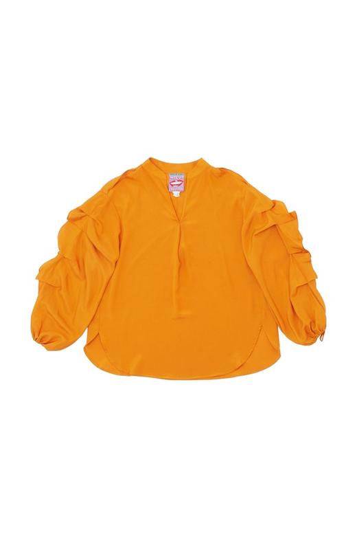 BASIC HOUSE 荷叶边饰V领上衣 5867 商品图4