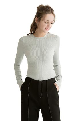 JUCY JUDY 浅灰色亮丝修身上衣 1242