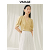 VIMAGE纬漫纪夏季新品宫廷袖简约大方短款小上衣V1913545 商品缩略图3