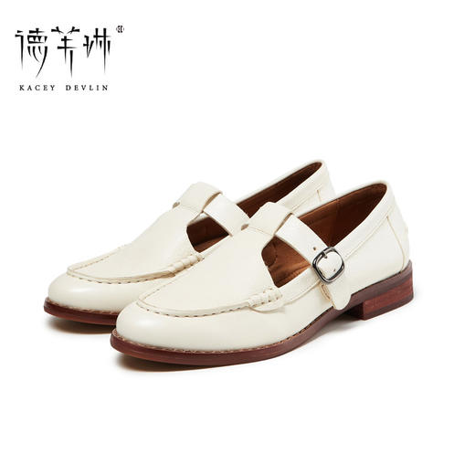 KACEY DEVLIN德芙琳法式复古玛丽珍低跟乐福单鞋女KD8018【72小时内发货，棕色预售7天发货】 商品图4