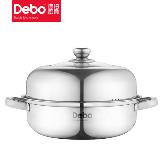 Debo德铂柏林公爵蒸锅汤锅不锈钢多用锅26cm燃气电磁炉通用DEP-04 商品图5
