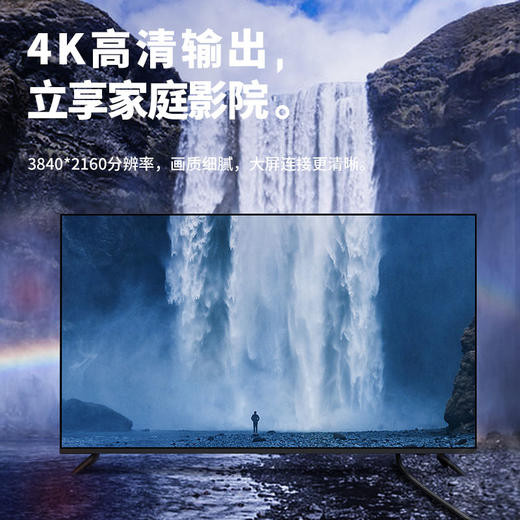 倍思 视享系列 4KHD转4KHD 高清同屏转换线 深空灰壳+黑色线 商品图1