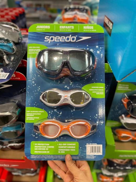 Speedo6-14岁大童款泳镜 。美国采购，无中文标签，介意慎拍!  A 商品图0