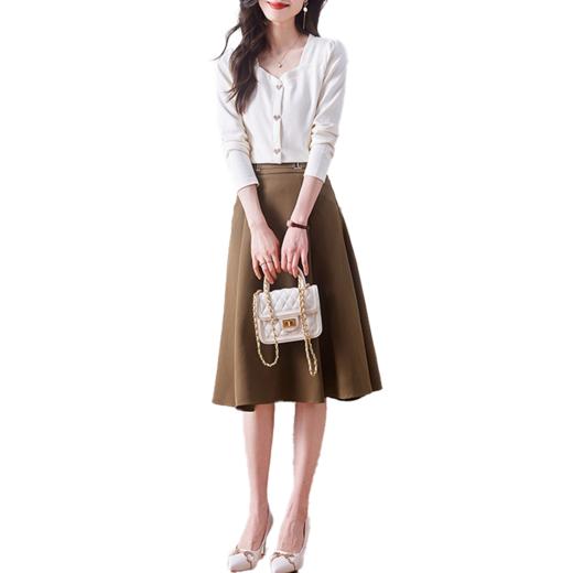 流行新款裙子，小众连衣裙腰带女感半身裙小个子春装套装HR-QIANBH685-1 商品图4