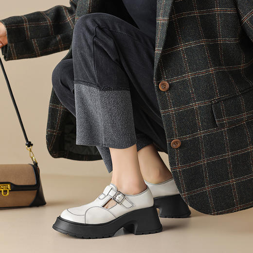春季新款，里外全皮厚底单鞋HCY-3362 商品图9