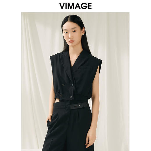 VIMAGE纬漫纪春季新款时尚百搭短款外套女V1903513 商品图3