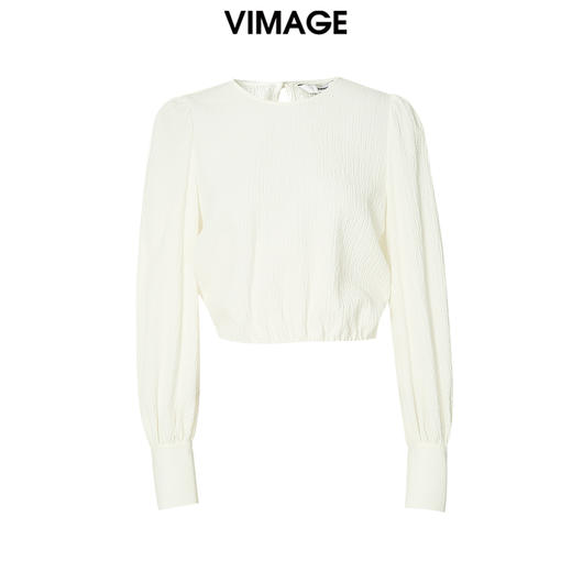 VIMAGE纬漫纪春季季新品圆领简约大方小上衣V1913547 商品图5