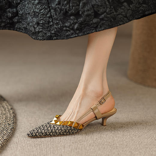 原创设计，法式复古包头猫跟凉鞋LCC-C8956 商品图4