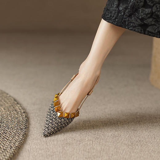 原创设计，法式复古包头猫跟凉鞋LCC-C8956 商品图6