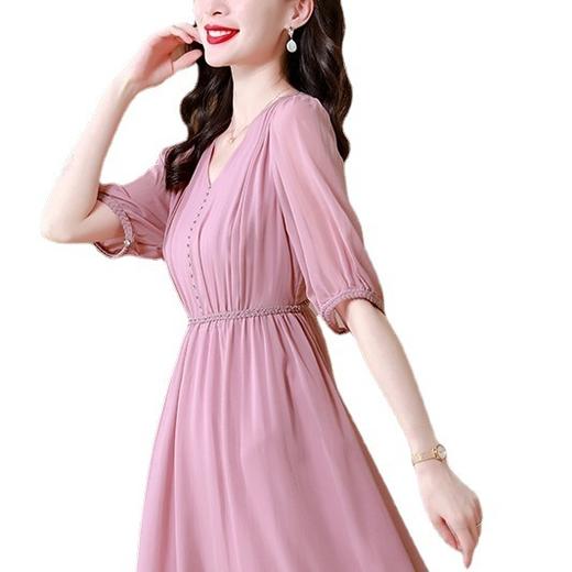 时尚气质感纯色显白长裙AHM-yjr1897 商品图4