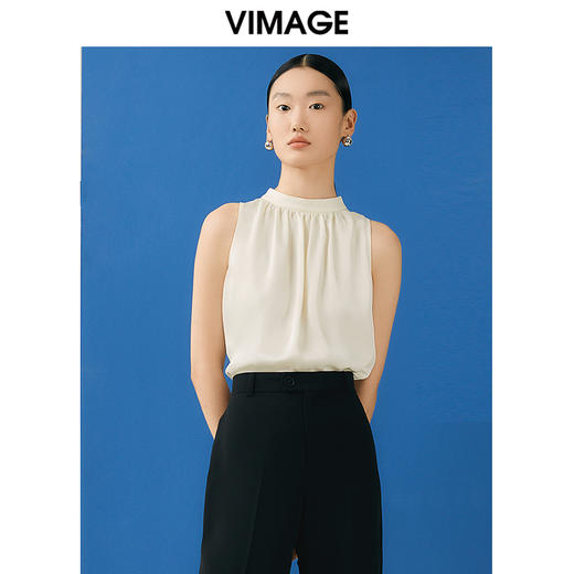 VIMAGE纬漫纪夏季新款时尚百搭纯色小上衣V1913546 商品图2