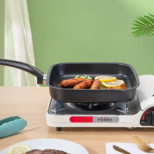 Debo德铂柯蒂斯煎锅不粘平底锅无涂层燃气灶明火适用轻烟少油牛排 商品图2