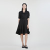 谜底纯色中长款连衣裙2023春季新款简约翻领中长裙短袖231ML0090 商品缩略图0