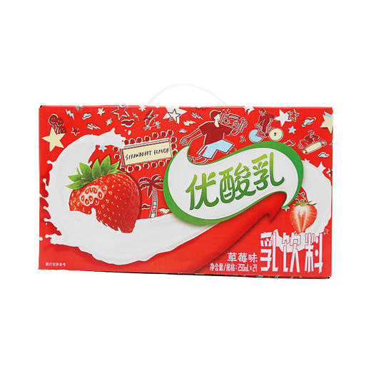 伊利草莓优酸乳250ml*24 *1提（6907992501864） 商品图0