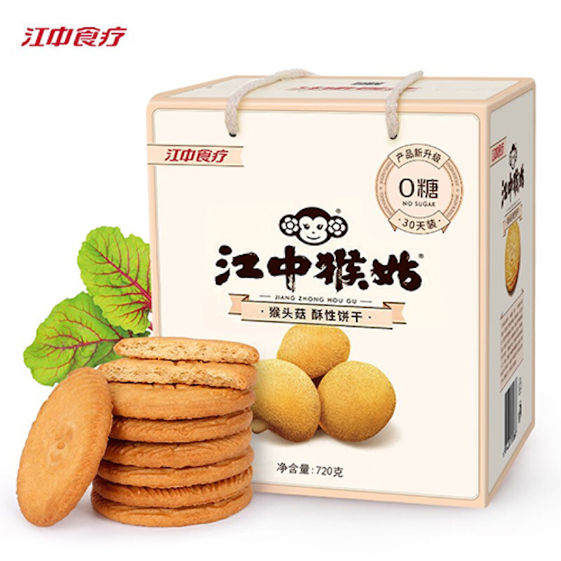 【自营】江中猴姑0糖酥性饼干720g
