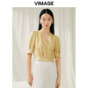 VIMAGE纬漫纪夏季新品宫廷袖简约大方短款小上衣V1913545 商品缩略图4