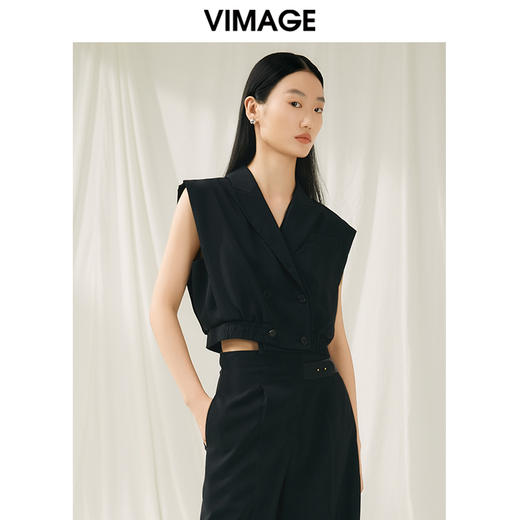 VIMAGE纬漫纪春季新款时尚百搭短款外套女V1903513 商品图2