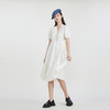 谜底V领提花中长款连衣裙2023春新款小清新荷叶边裙短袖231ML0134 商品缩略图1