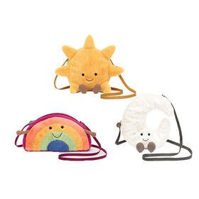 Jellycat  趣味太阳/彩虹包包/月亮包包/门罗苏格兰梗犬包包/里奇雨蛙包包