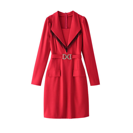 长袖连衣裙春装新款，收腰显瘦气质时尚大方简约个性包臀裙HR-WH25689 商品图4