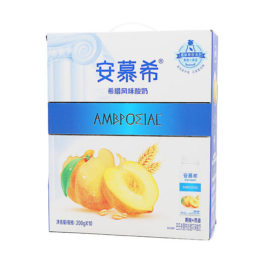 伊利安慕希高端颗粒黄桃燕麦味200g*10 *1提（6907992513829） 商品图0