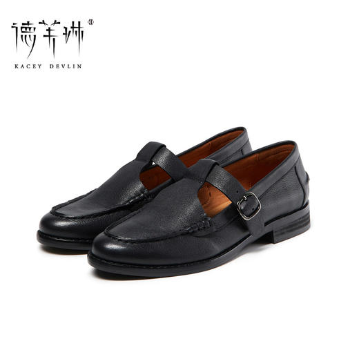 KACEY DEVLIN德芙琳法式复古玛丽珍低跟乐福单鞋女KD8018【72小时内发货，棕色预售7天发货】 商品图9