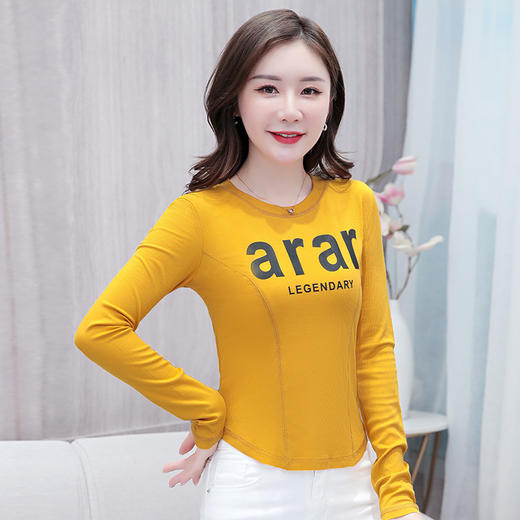 打底衫女内搭百搭长袖t恤修身单穿上衣TR-AEM2833 商品图2