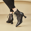 春季新款，时尚系带款网纱拼接运动底尖头高跟短靴CZ-CZ375 商品缩略图12