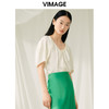 VIMAGE纬漫纪夏季新品V领袖简约大方小上衣V1913525 商品缩略图3