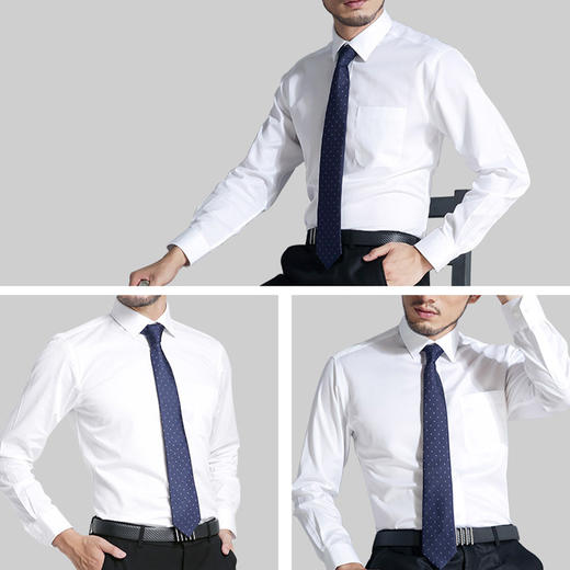 【液氨免烫纯棉衬衫】透气通勤长衬 修身商务正装衬衣 商品图3