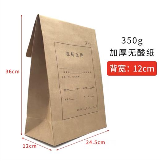 投标文件袋 加厚密封件牛皮纸档案袋 竞标标书袋公文袋资料袋1个 商品图9