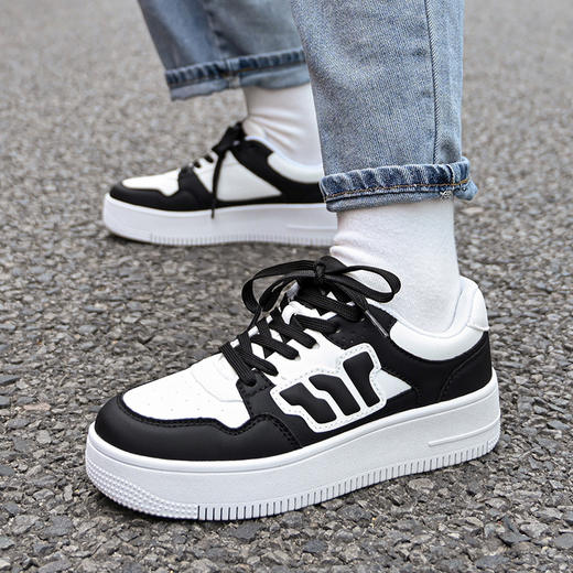 ZHR简约厚底小白鞋轻盈显高板鞋2024春新款洋气学院风休闲鞋减龄 商品图6