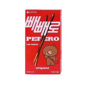 乐天派派乐巧克力味饼干棒（饼干）47g/盒