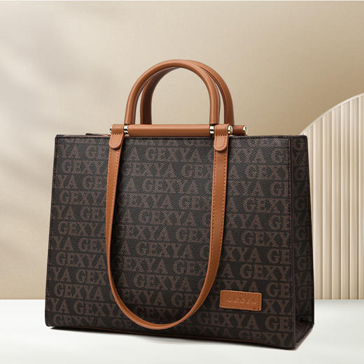 新款女包通勤时尚大气复古大容量托特包MM-10058GXY 商品图1