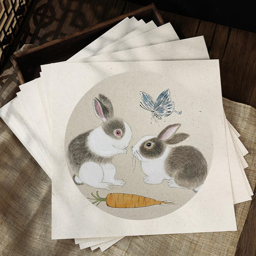 【庆学堂】麻卡纸画片 麻纹 生宣 半生熟 书画练习、创作 商品图1