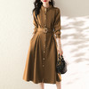 收腰时尚，春装新款连衣裙简约个性气质显瘦长款风衣裙HR-WH25679 商品缩略图0