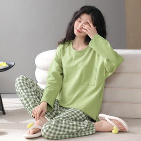 【专享链接】女士睡衣带胸垫防凸点家居服套装【232-11】