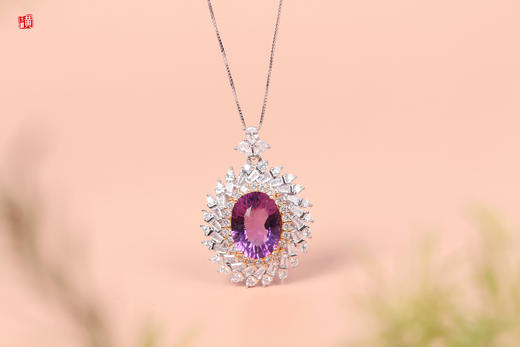 紫水晶吊坠【清羽】，925银镶 商品图4