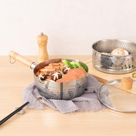 Debo德铂达芙妮不锈钢宝宝辅食锅小奶锅家用婴儿雪平锅多用锅燃气电磁炉