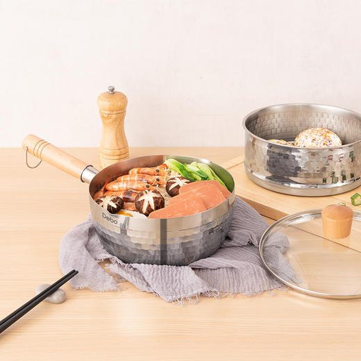 Debo德铂达芙妮不锈钢宝宝辅食锅小奶锅家用婴儿雪平锅多用锅燃气电磁炉 商品图0