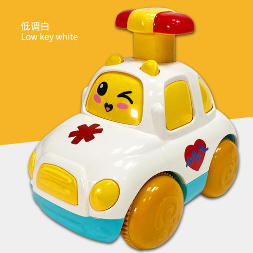 Z906 按压卡通小汽车 白色/红色/蓝色（颜色款式随机发货） 商品图0
