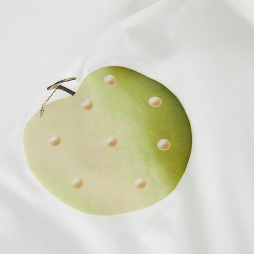 谜底印花宽松中长款衬衫女2023春季新款大廓形衬衣短袖231MC0113 商品图3