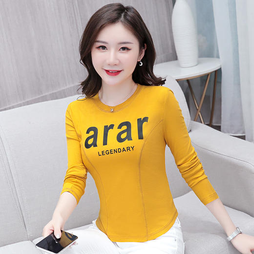 打底衫女内搭百搭长袖t恤修身单穿上衣TR-AEM2833 商品图5