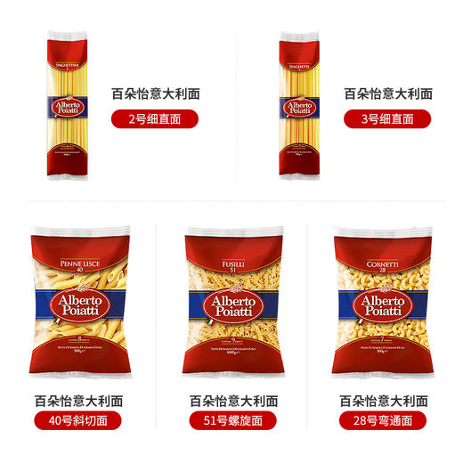 500g百朵怡意大利面3号细直面 低脂肪直面 商品图0