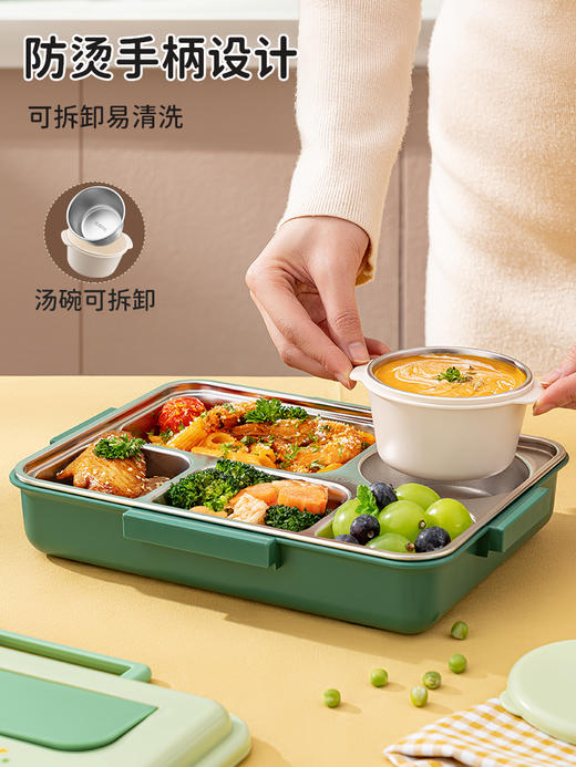 日本-泰福高卡通饭盒便当盒小学生分格餐盘 商品图2