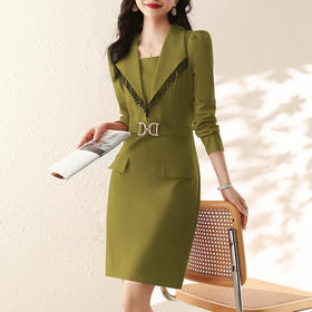 长袖连衣裙春装新款，收腰显瘦气质时尚大方简约个性包臀裙HR-WH25689