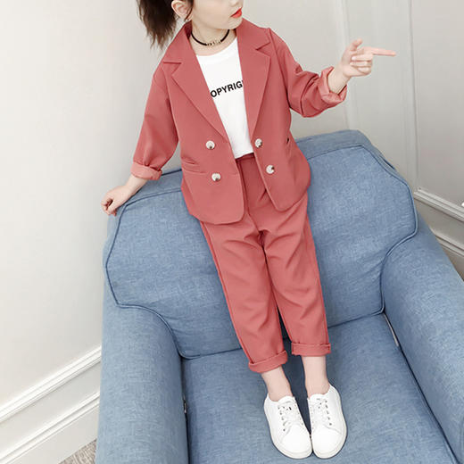 裁缝学苑TQ83 童装纸样儿童西装服装春款两件套上衣裤子衣服样板 商品图0