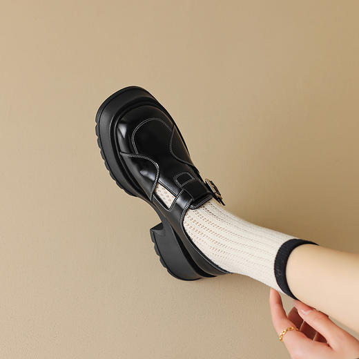 春季新款，里外全皮厚底单鞋HCY-3362 商品图4